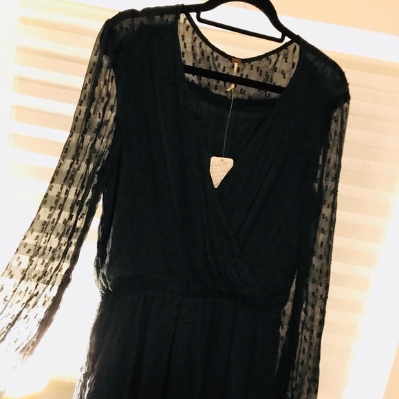 Free People Mini Chiffon Wrap Dress - Picture 2 of 5